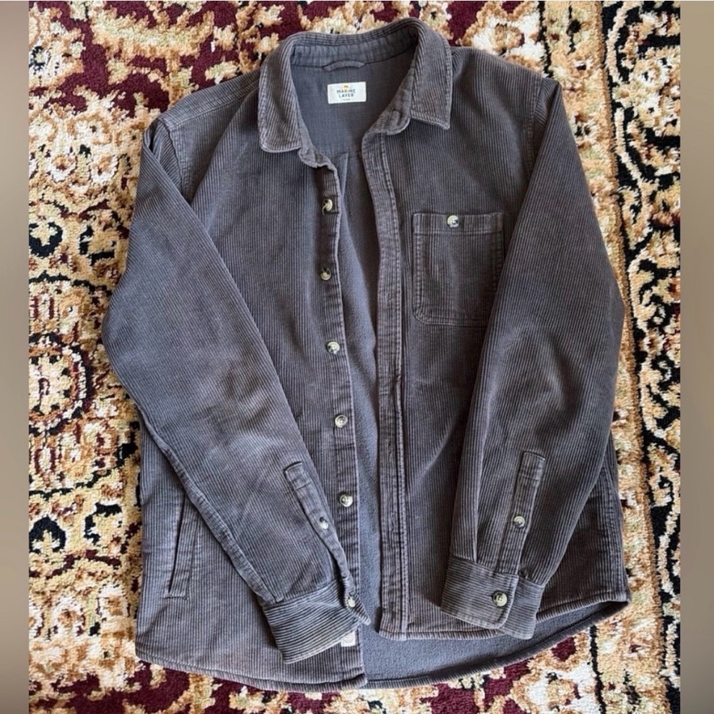 Marine Layer Faded Corduroy Shirt Jacket Men’s Sz Large